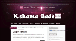 Desktop Screenshot of kshamabade.com